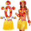 Costum cu fustă de iarbă pentru petrecere hawaiiană