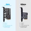1pc PCIe Slot to USB 3.2 Gen 2 Expansion Card 10 Gbps 3 Type A & 2 Type C Ports