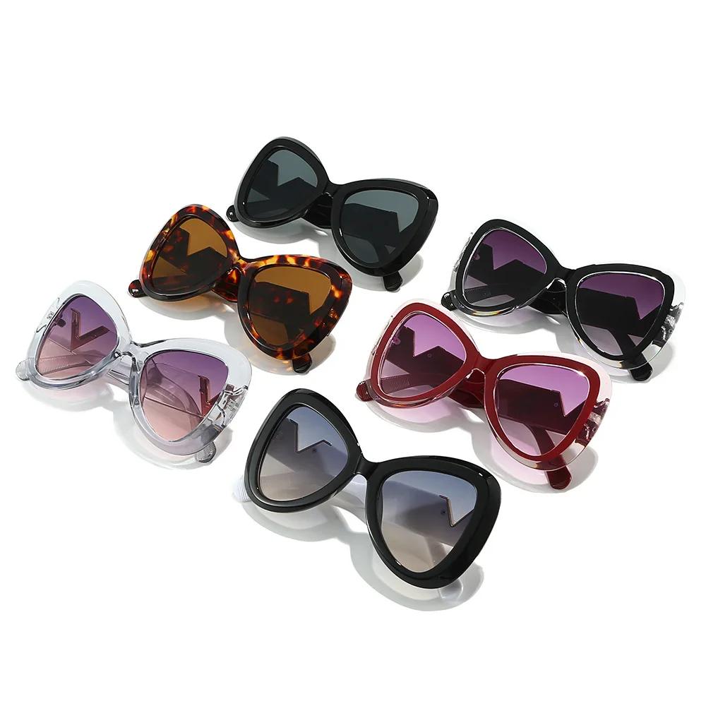 Fashion Cat Eye Sunglasses UV400 Protection Large Frame for Women Outdoor Sports Party Street Photography