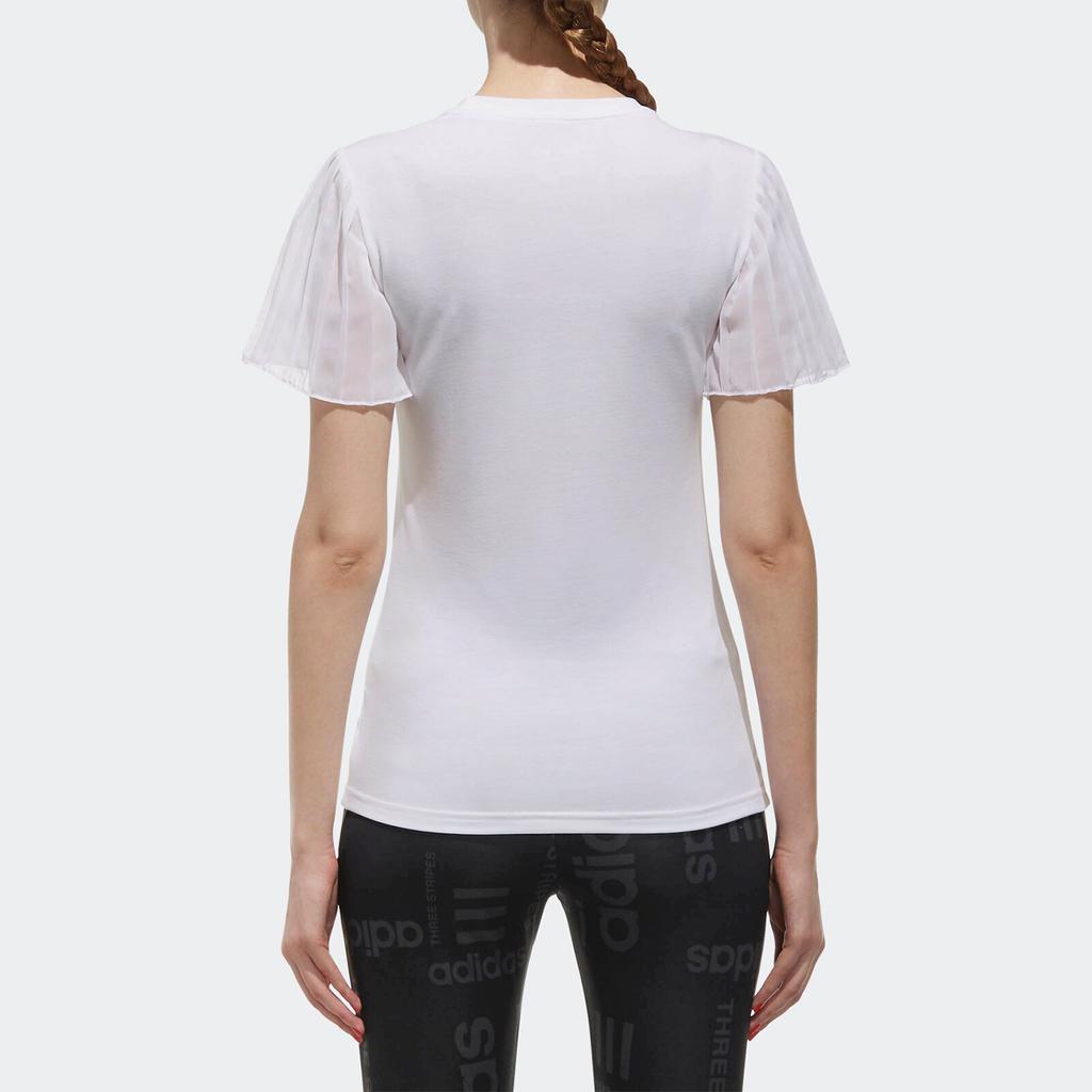 Adidas Neo Sports Lifestyle Series Breathable Fashion Versatile Short Sleeve Regular T-Shirt Women Tops White DM4296
