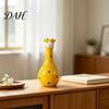 Cute Animal Shaped Floral Container Polka Dot Giraffe Vase, Hand-painted Resin Flower Creative Big-mouthed Fun Gift for Housewarming Holder