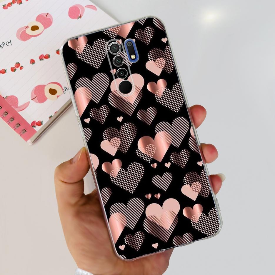 For Xiaomi Redmi 9 Case Stylish Painted Fundas 6.53'' Soft Silicone Phone Case For Xiaomi Redmi 9 Prime Redmi9 Back Cover Bumper
