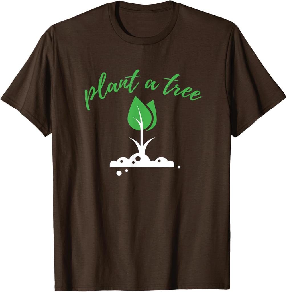 Plant A Tree Graphic Tee Earth Day Environmentalist Casual Cotton TShirt Gift