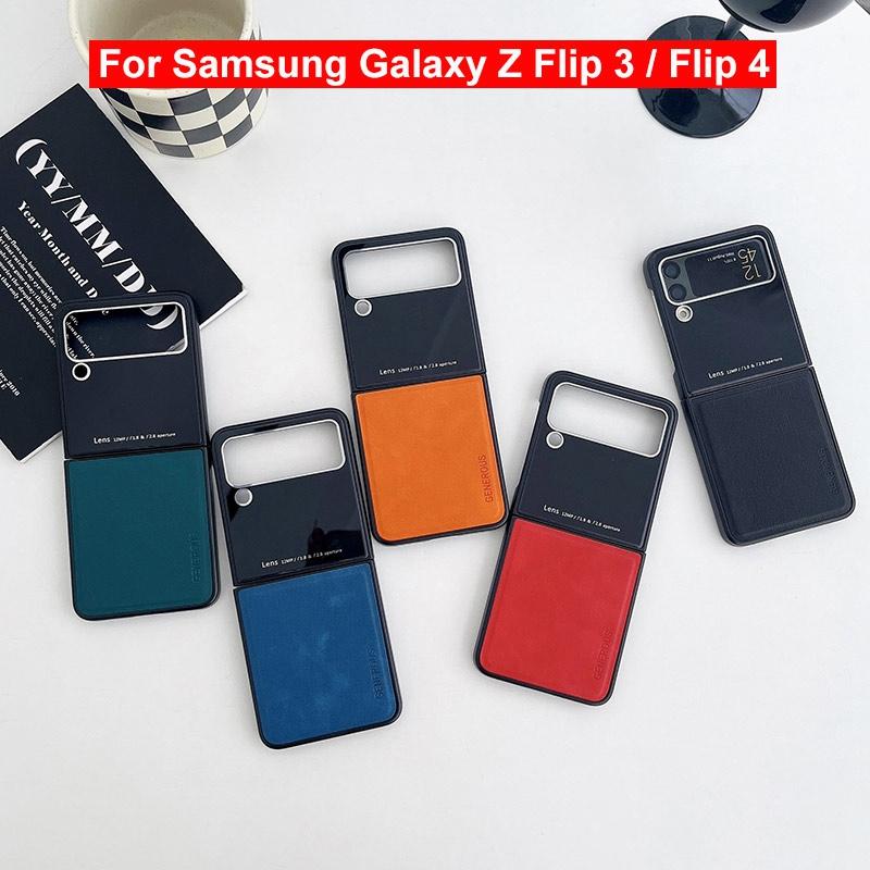 Fall Für Samsung Galaxy Z Flip 3 4 Coque Luxus Leder Telefon Fall Für Samsung Z Fold 3 4 5G Magnetische Silikon Schutz Abdeckung