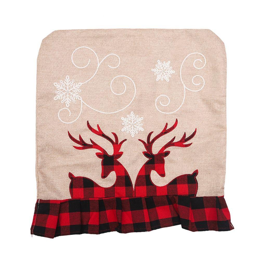 Decor Santa Claus New Year Kitchen Supplies Christmas  Decorations Chair Covers Chair Seat Cover