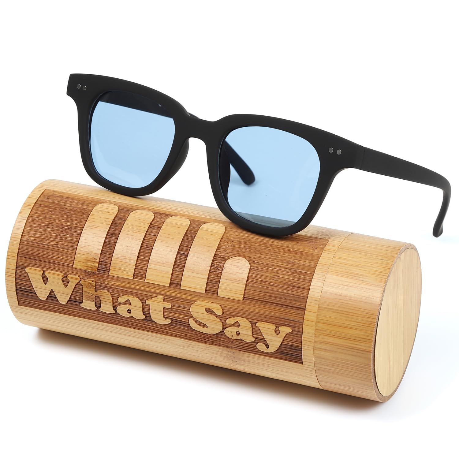 

FASHION OUTDOOR UV400 Lenses Night Driving Boston Rubber Frame Color Lenses Sunglasses Case Blue [What Say] Polarized/Photochromic (Light