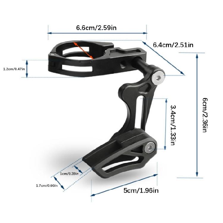Bicycless Single Disc Chain Guide Drop Catcher Adjustable Single Crankset Bicycles Chain Protector Easy to Install