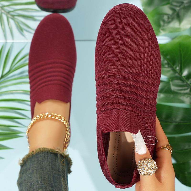 

Breathable Shoes Knitted Flat Single Shoes Lazy Loafers 36 зелений