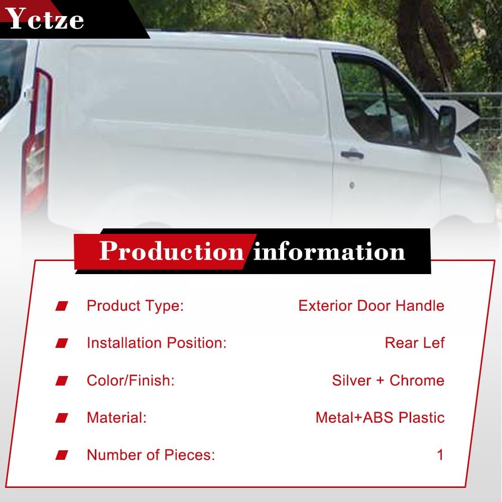 Yctze for Ford Transit Sliding Door Handle 2015 Transit 250 Driver Side Outside Door Handle bk21-v26600 bk21-v26600-aa bk21 v26600 Transit 150 2015
