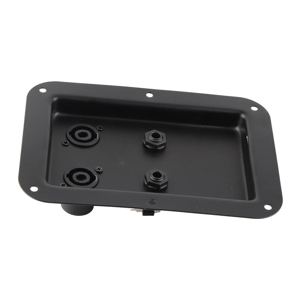Junction Box 4 Core Socket Jack Plate Dual 6.35 Plug Speaker Junction Box for Stage Sound and Recording Studio
