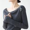 Tops for Women Pullover Long Sleeve V-neck  Autumn Winter Warm Slim Thickened Top