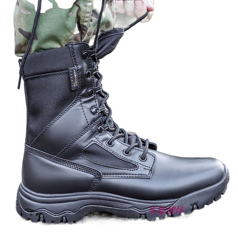 Medium Tube Outdoor Breathable Combat Training Boots Ultra-light Hiking Boots Tactical Boots for Boots Men's Tooling Boots Security Military Training