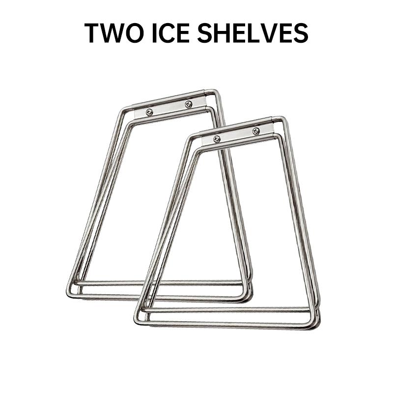 1-10PCS Folding Cold Storage Rack Stainless Steel Storage Box Bracket with Carrying Bag Suitable Camping Hiking Outdoor Fishing