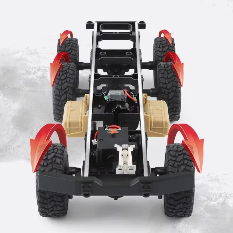 New 1/16 Full Scale RC Truck High Simulation Military Climbing Vehicle 6WD Off-Road 2.4G Remote Control Military Vehicle Toy Adult Children Gift Boys