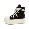 Couple Shoes Fashion High-top Leather Casual Shoes Height-increasing Platform Sports Shoe Canvas Vulcanize Shoes Couple Sneakers