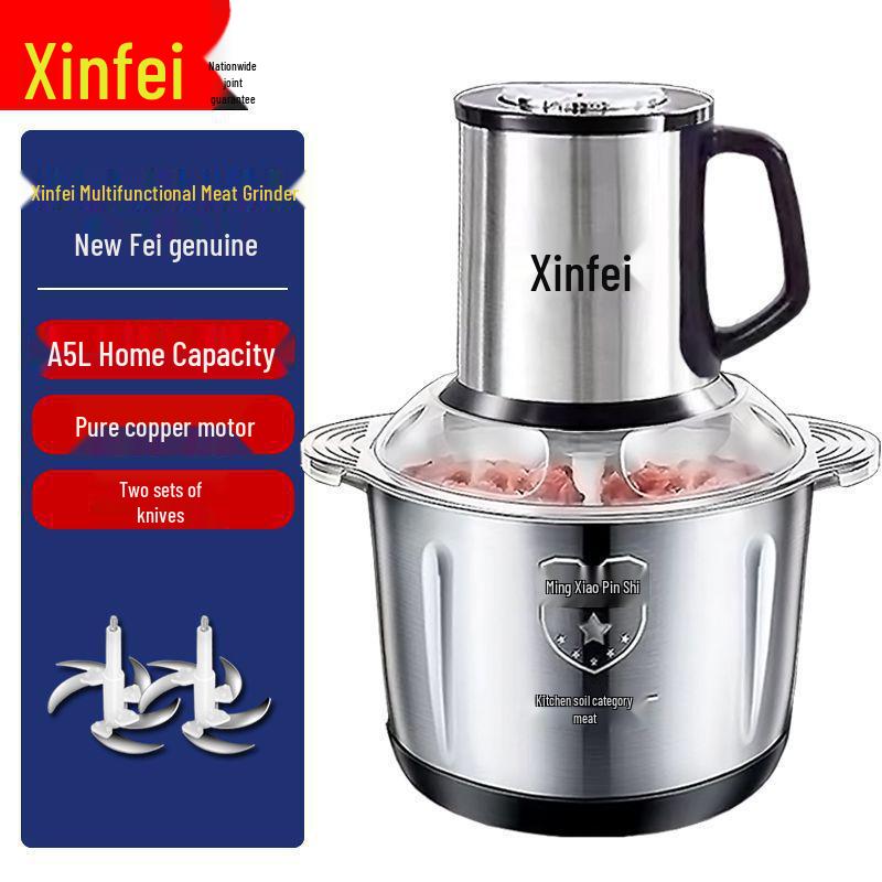 Leistungsstarker Elektrischer Fleischwolf und Mixer aus Edelstahl