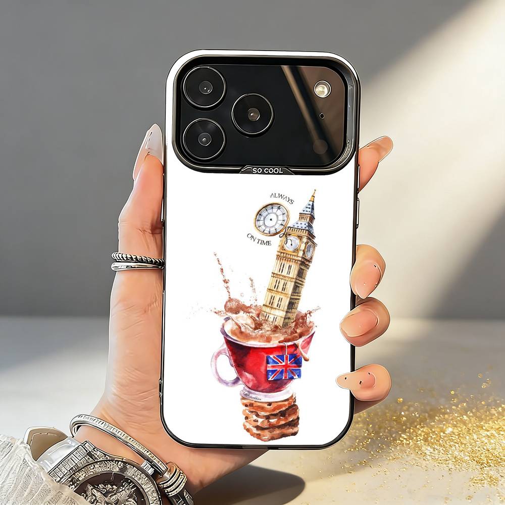 

London Whispers Phone Case For iPhone17,16,15,14,13,12,11,Pro,MAX White Matte Shockproof Cover iPhone16plus