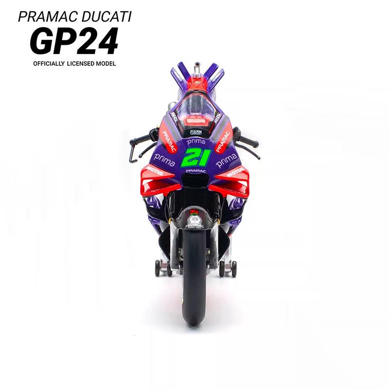 In Stock Kiloworks 1:12 Ducati Pramac Gp23  Motorcycle Simulation Alloy Micro Diecasting Custom Toy Collection Gift Ornament