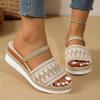 Fashion Fashion Weaving Women's Wedge Sandals Lightweight Platform Summer Slippers Woman Comfortable Non Slip Beach Sandalias Mujer 2025