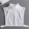 Fake Collar New Women Spring Autumn Versatile Sweaters Fashion Trend Lace Chiffon Popular Western Decorative
