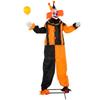 190cm Life Size Animated Clown Halloween Decoration, Scary Halloween Animatronics Decor with Sound Touch Activated