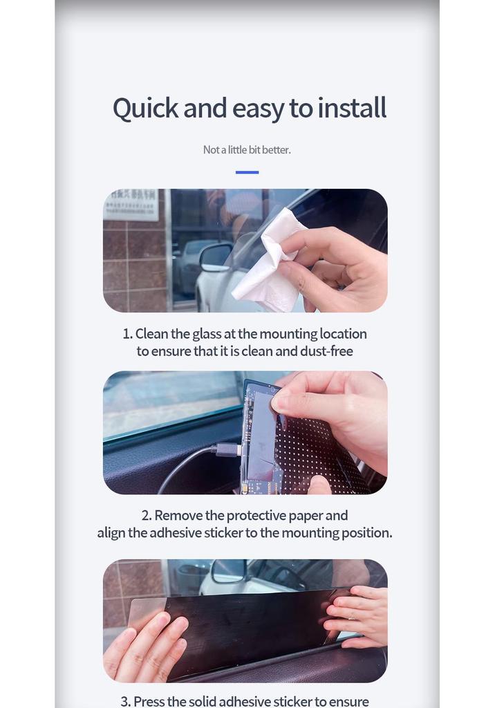 Bluetooth-Enabled LED Car Display: Soft, Flexible USB-Powered Screen for Window Advertising