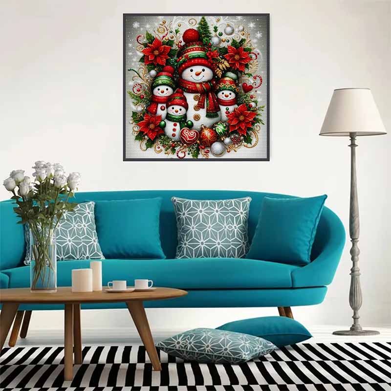 New Arrival 5D DIY Full Circle Diamond Painting "Christmas Snowman" Embroidery Cross Stitch Home Decoration Gift