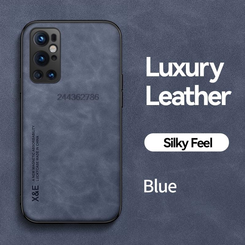 Kožené Magnetické Nárazuvzdorné Pouzdro Pro OnePlus 9 Pro 9RT S Kovovou Deskou Ochranný Kryt Silikonová Měkká Skořepina Telefonu Kožené Pouzdro