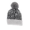 Women Knitting Hat Plush Ball Decor Shiny Sequins Decor Brimless Hat Winter Warm Furry Bucket Hat Headwear
