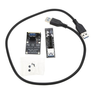 Grafikkarten-Anschluss MINI PCI-E zu PCI-E X1 Karten-Erweiterungsport-Adapter Riser-Karte mit 30 cm USB 3.0 Kabel Langlebig