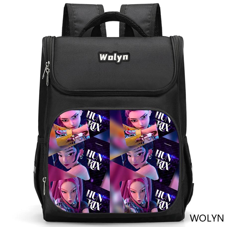 Kpop Demon Hunter Girl Group Trendy Children's Backpack HD Print Large Capacity Waterproof Student Backpack Laptop Bag