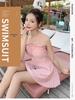 2025 Women's High-End One-Piece Swimsuit: Conservative Skirt Style, Tummy Slimming, Strappy Design, Ideal for Hot Springs and Summer