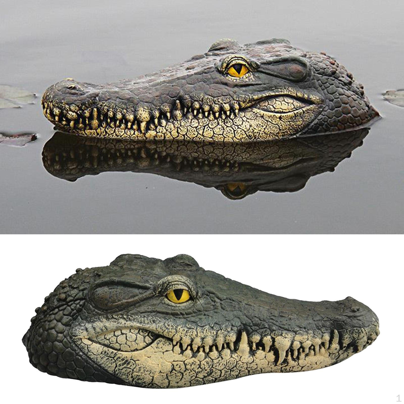 

Alligator Head Decoy Pond Float Garden Floating Ornament, UV Protected Exterior to the style 2_32cm