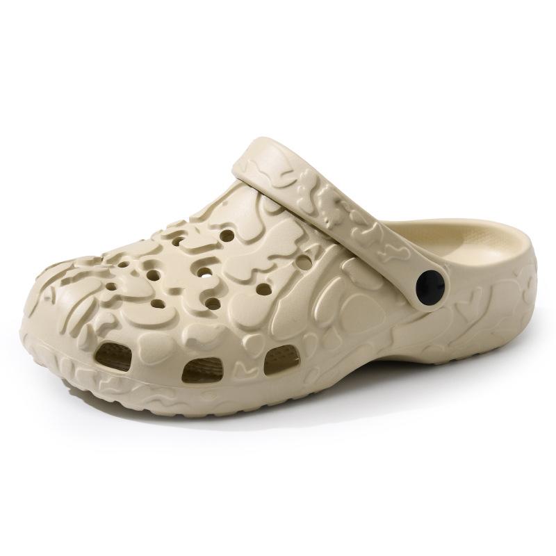 

Мужские сандалии удобны и универсальны для летних путешествий, дышащие, износостойкие и нескользящие, пляжная вечеринка для пар, прямые волосы 44-45 хаки