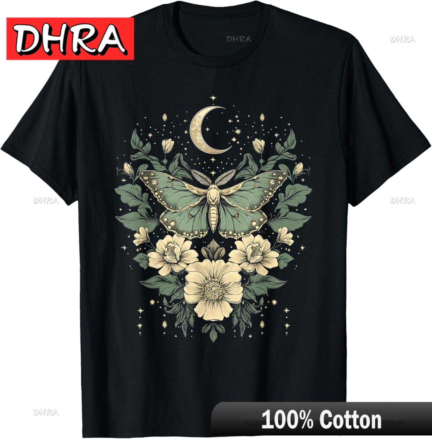 

Goblincore Moth and Butterfly Moonphases Flowers Cottagecore T-Shirt Simple Bold Fresh Tshirts Fresh Unique Cute Casual T-Shirt 4XL