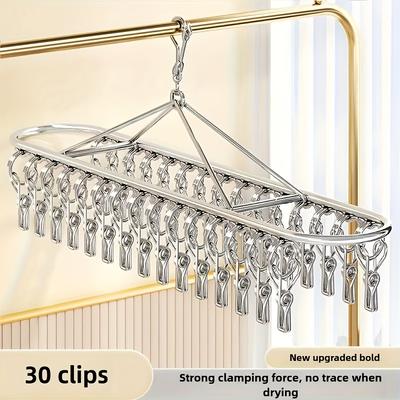 Un Étendoir à Linge de Balcon Coupe-Vent et Antidérapant Conçu pour Gagner de la Place, Doté de 30 Pinces, Convient aux Appartements et aux Terrasses