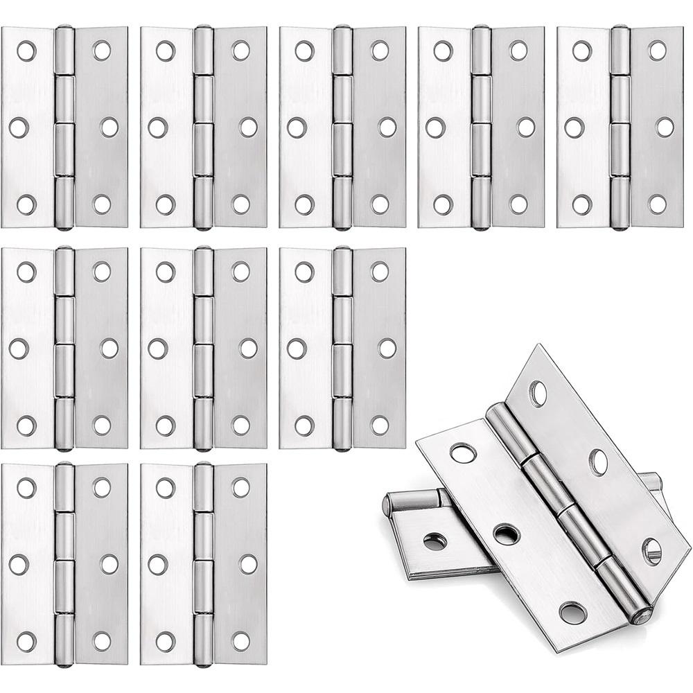 

Упаковка из 10 складных петель, 44 X 32 X 1 мм, складная серебристая петля, нержавеющая сталь, дверные петли для дверей, окон и шкафов 44 x 32 x 1 MM-10pcs
