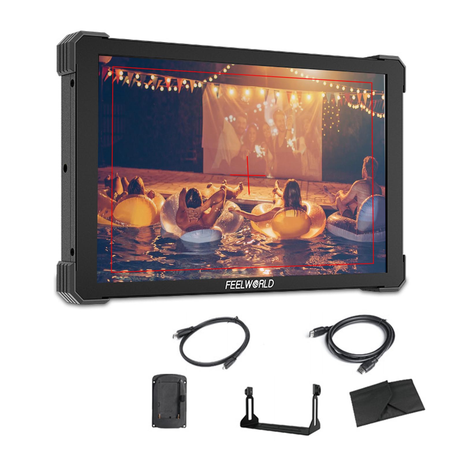 

FEELWORLD T10 10,1-дюймовый цифровой зеркальный фотоаппарат, полевой монитор, алюминиевый сплав, видеомонитор с сенсорным управлением 4K чёрный