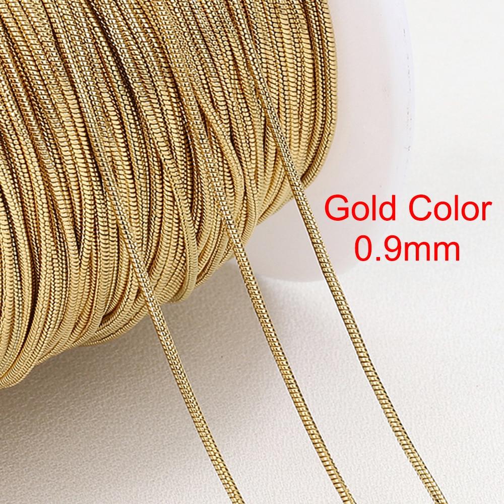 Catene Snake in Acciaio Inossidabile da 2 metri e 2 mm per Collane Braccialetti Creazione Gioielli Componenti DIY All'ingrosso