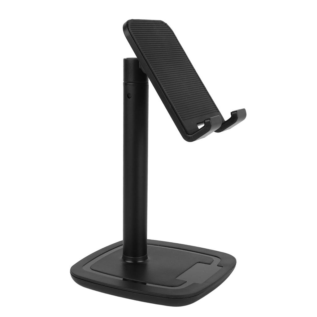 Black Aluminium Alloy Desktop Cell Phone Stand Foldable Telescopic Desk Mobile Phone Holder