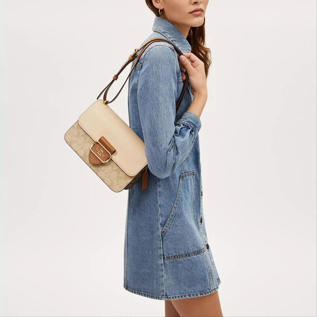 COACH Morgan Cow Leather Crossbody Bags Medium Women's Light Khaki (Unisex) Crossbody Bags CR331 IMWQ4