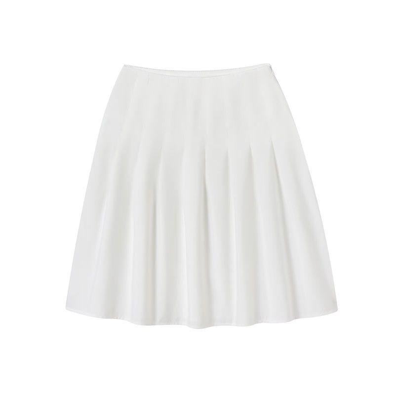 

Zbzr Весна Новинка Женская одежда Западный стиль Мода Темперамент Лацкан Короткий рукав Вышивка Топ Комплекты юбок Skirt L