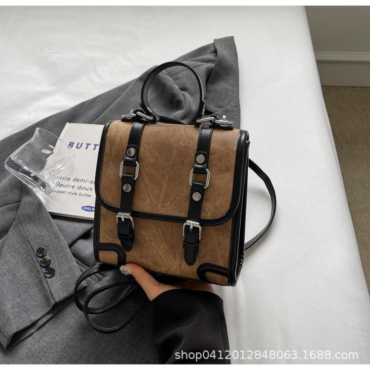 

Ретро портативная сумка Кембридж женская сумка через плечо 2025 новый дизайн нишевая сумка-мессенджер многоцелевой рюкзак хаки