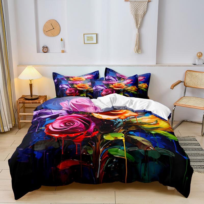 Fashion Technology Printing, 3D Digital Printing, Bedding, Duvet Covers, Pillowcases, Three-piece Sets