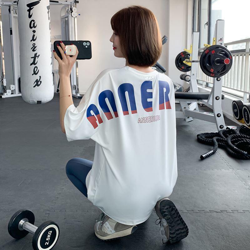 

Женский быстросохнущий топ с коротким рукавом для йоги и фитнеса больших размеров 3XL 78-85kg белый