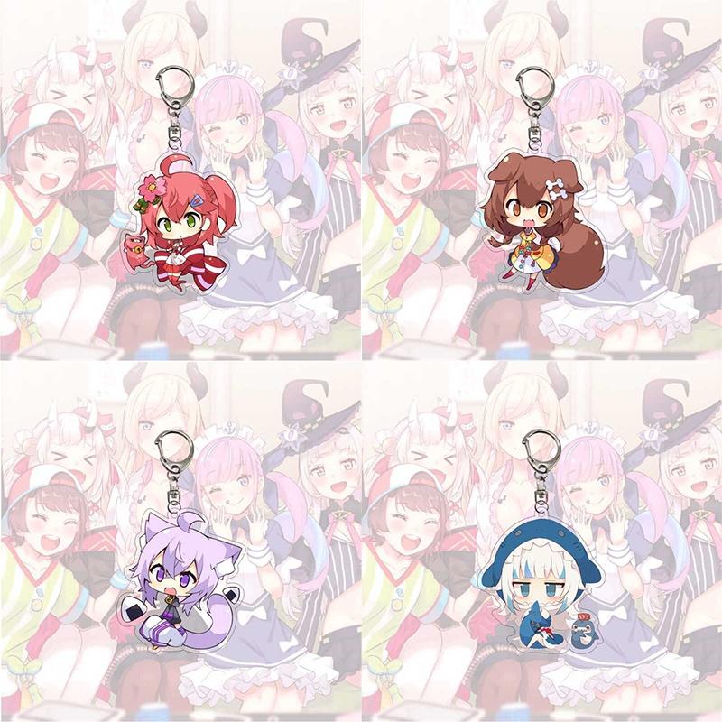 Stunning Hololive Vtuber Keychain Featuring Gawr Gura Mori Usada Fubuki Suisei For Anime Fans