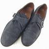 80s-90s Vintage YANKO Monk Strap Shoes Navy Size 8.5EE 26.5 Men's(USED)