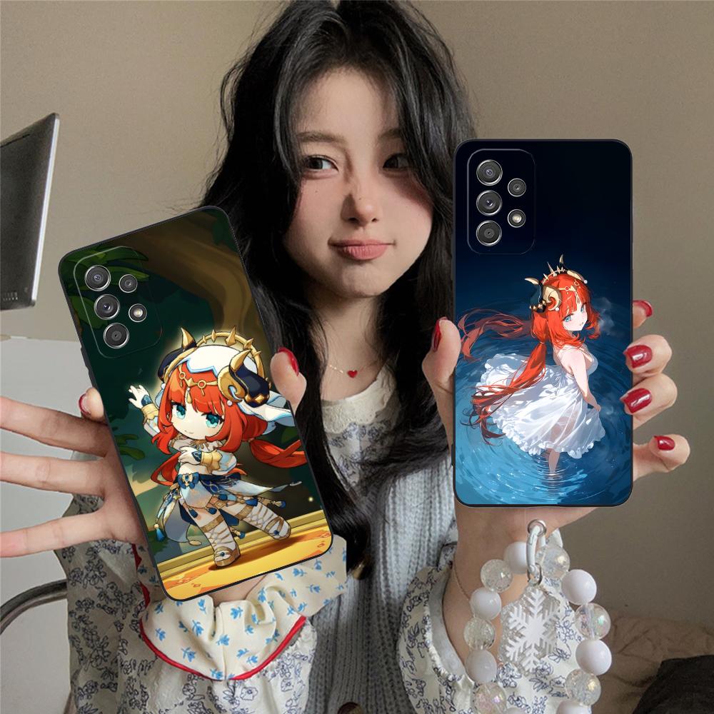 Game GI Nilou Matte TPU Mobile Phone Case for Samsung Galaxy M55 54 42 35 34 33 32 23 22 15 14 13 12 F55 5G Colorful Cover