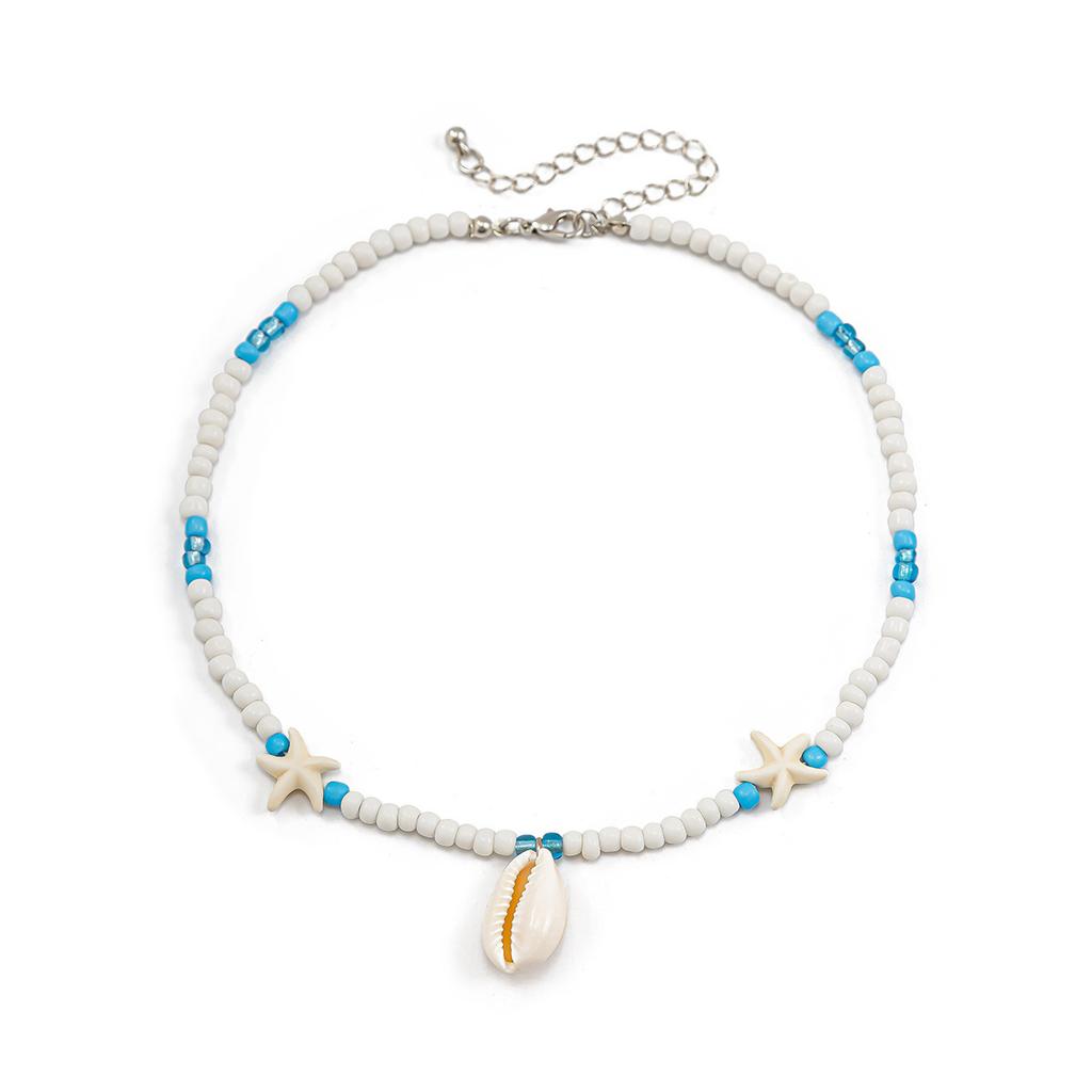 Accessories Beach Resort Rice Beads Beaded Necklace Female Ocean Wind Starfish Shell Necklace
