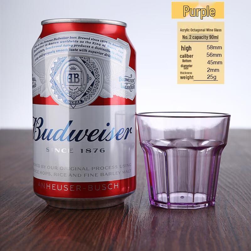 HANDUNYOU Drop-Resistant Acrylic Octagonal Cups